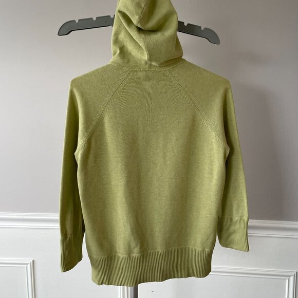 Vintage Old Navy Sage Green Knit Zip-up Hooded Cardigan with Pockets - Picture 3 of 13